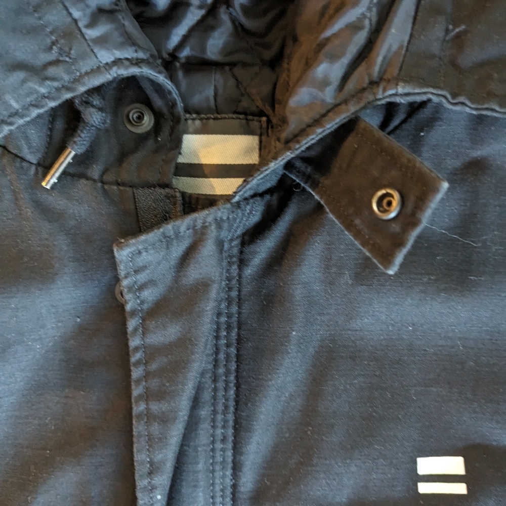 RARE Momotaro Fishtail Quilted Parka Hooded Black Men's Size 40 Made in Japan - Picture 7 of 11